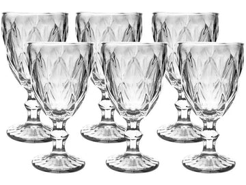 Conjunto Taça Diamante de vidro 330ml