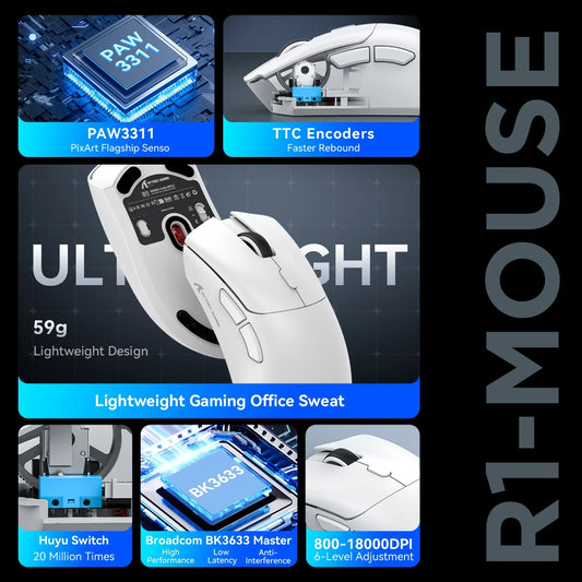 Mouse Gamer Attack Shark R1
